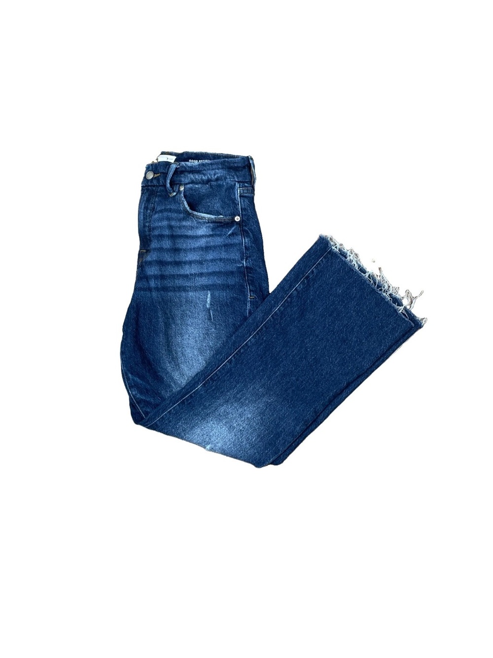 Good American Good Petite Bootcut Jeans Womens 8/29 Mid Rise Blue
